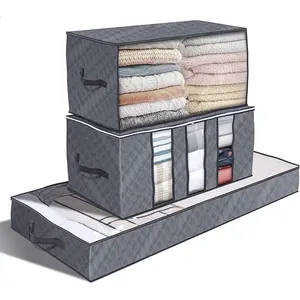 Unterbett-Aufbewahrung tasche Groß unter dem Bett Aufbewahrung behälter mit verstärkten Griffen Faltbare Aufbewahrung beutel und Behälter unter dem Bett