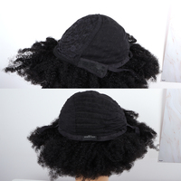 Perruque Afro crépue bouclée noire, cheveux humains brésiliens, vierges, bruts, bon marché, vente en gros
