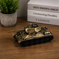 Modelo de Tanque de Simulación Retro Miniatura de Primera Calidad, Artesanía Metálica para Decoración de Escritorio en el Hogar, Compatible con OEM y ODM