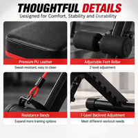 Banc de musculation pliable en stock, prêt à être expédié, faible MOQ, banc d'haltères réglable, équipement de fitness à domicile, prix d'usine