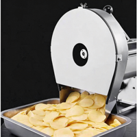 Machine à trancher électrique professionnelle pour pommes de terre, légumes, gingembre et oignons