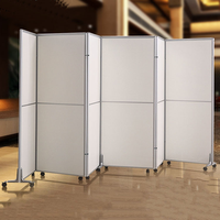 Cloison de séparation de bureau, cloison de séparation de pièce mobile, cloison de séparation en aluminium sur roulettes