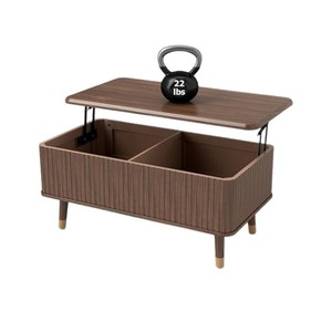 Cross-border wooden storage <b>table</b>, home indoor living room height-adjustable coffee <b>table</b>, multi-functional, simple, large - Product Image 3