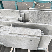 Dalles de granit gris clair polies, pierre naturelle, pour projets de construction
