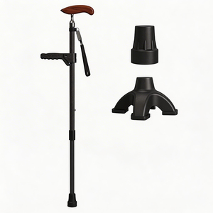 Bastón Ergonómico Plegable <span class=keywords><strong>de</strong></span> Fibra <span class=keywords><strong>de</strong></span> Carbono JINDA con Altura Ajustable y 2 Puntas Antideslizantes, Bastón Ligero para Personas Mayores - Product Image 2