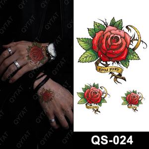 New Women Men Waterproof Temporary Tattoo Sticker Sexy India Flower Rose Fake Tattoo Waist Finger Hand Tattoos