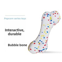 Jouet à mâcher pour chien en forme d'os à bulles, en ETPU, durable, léger, hautement élastique, résistant aux déchirures, écologique, non toxique, de petite taille