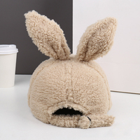Casquette de baseball d'hiver personnalisable Sherpa chaud laine oreilles de lapin fausse fourrure moelleux agneau Logo broderie à carreaux et motif à pois
