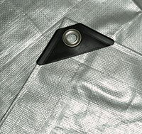 Bâche en PE argentée très résistante, tissu imperméable double face enduit, multi-usages, prix de gros usine
