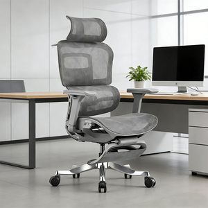 Sedia da <span class=keywords><strong>Ufficio</strong></span> Ergonomica Moderna in Rete - Poggiatesta e Supporto Lombare Regolabili - Sedia Direzionale Traspirante con Schienale Alto per <span class=keywords><strong>Ufficio</strong></span> - Product Image 1