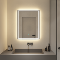 Offre Spéciale miroir Led capteur tactile intelligent Anti-buée miroir de salle de bain miroir mural arc de salle de bains miroir Led