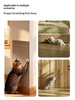 Tapis de griffage pour chat Bark, couverture de protection anti-griffures pour canapé et meubles, découpable, durable, autocollant mural en liège amusant