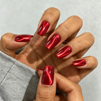 Nouvelle Arrivée Ongles à Presser Longs Carrés Brillants Toutes Couleurs 10 Pièces Faux Ongles Artificiels Vente en Gros Cosplay Bal de Promo