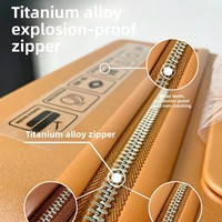 Valise vintage PC Spinner personnalisée avec serrure TSA, roues silencieuses à double rangée, compartiments multiples sur le devant, bagage cabine rigide pour affaires