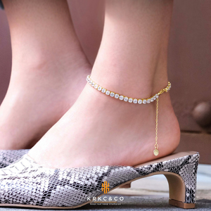 Nouvelle <span class=keywords><strong>Chaîne</strong></span> <span class=keywords><strong>de</strong></span> <span class=keywords><strong>Cheville</strong></span> Tendance 2026 Bling Bling avec Breloque Diamant, <span class=keywords><strong>Chaîne</strong></span> Tennis, Figaro et Cuban Link en Or 18K, Bijoux <span class=keywords><strong>de</strong></span> Pied pour <span class=keywords><strong>Femme</strong></span> - Product Image 4