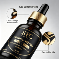 Liquide Revitalisant Corporel avec 200mcg K2 et 250mcg D3 dans de l'huile de coco pour le soutien osseux et immunitaire 50 Premium Pro Result
