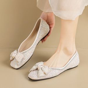 <span class=keywords><strong>Mocassini</strong></span> Eleganti con Fiocco e Strass di Grandi Dimensioni, Scarpe Basse da Ufficio per <span class=keywords><strong>Donna</strong></span> 2025 - Product Image 5