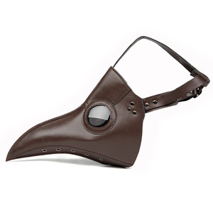 2025 masker pesta Halloween, Cosplay wabah dokter kulit Gothic Steampunk dengan paruh hidung panjang dapat disesuaikan bernapas - Product Image 3