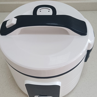 Mini-cuiseur à riz 1-2 personnes noir et blanc, mignon, avec cuiseur vapeur, pot antiadhésif, fonction maintien au chaud à un bouton, compact, vente en gros usine OEM