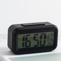 Réveil numérique électronique de bureau moderne avec rétroéclairage LED LUMINOVA, affichage de l'heure 12/24H, surveillance de la température, calendriers et fonction Snooze