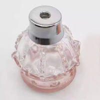 Flacon pulvérisateur de parfum vide en verre rond transparent de 100 ml, style cristal vintage, avec atomiseur à bulbe