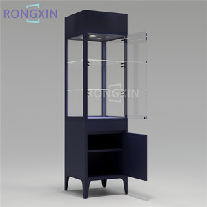 Design personalizzato con luce LED MDF vetro temperato legno orologio vetrina per la vendita al dettaglio centro commerciale orologio decorazione negozio - Product Image 2