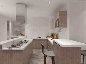 Juego de Muebles de Cocina Completo de Diseño Moderno 2024, Incluye Fregadero con Superficie Acrílica, Grifo con Bisagras, Encimera Laminada, Listo para Armar - Product Image 5