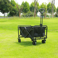 Chariot pliable de camping léger en acier, imperméable, grande capacité, idéal pour la plage, les pique-niques et le shopping, fabriqué sur mesure en usine