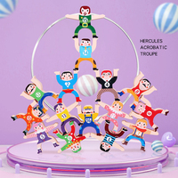 Juguetes de Equilibrio de Madera Profesionales para Niños, Apilables, Grupo Acrobático de Hércules, Educativos para el Aprendizaje Infantil 2023