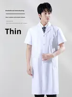 Blouse d'hôpital de haute qualité pour médecin, uniforme de laboratoire, uniformes d'hôpital unisexes, blouses médicales personnalisées, antistatiques, blanches, tissées