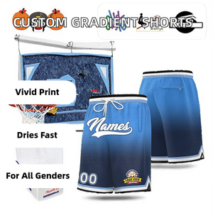 Pantalones Cortos Deportivos Personalizados OMMIZ de la Mejor Calidad, Unisex para Adultos, Transpirables, Talla Grande, Estampados con Degradado, 100% Poliéster - Product Image 2