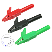 Pinces crocodiles gainées de PVC, fils de test DIY, pinces électriques, pièces d'outils électriques