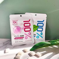 Chewing-gum au xylitol érythritol respectueux des dents bouteille de 90g emballage en vrac de boîte à saveur de pastèque et de chocolat avec gomme à café