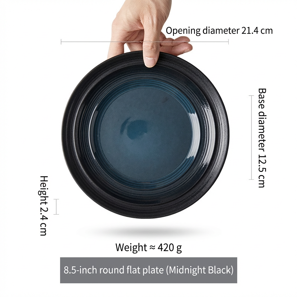 8.5 placa plana-noche polar negra