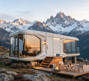 Villa Cápsula Espacial Futurista y Moderna, Módulo de Vivienda Modular, Panorámica con Cristales Curvos, Resort de Camping Escénico en la Talahúera - Product Image 6