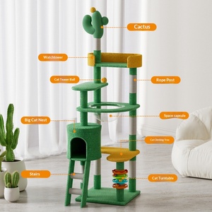 New Arrival Cactus Cat Tree Luxury Cat Climbing Tree <b>Large</b> Cat Tree House - Product Image 2
