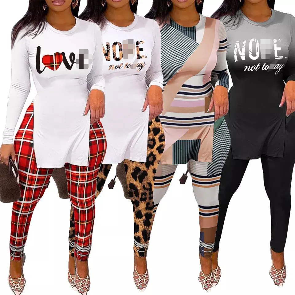2023 fall clothing 2022 women's clothing sets fashion love two piece sets cotton 2 piece women's sets
