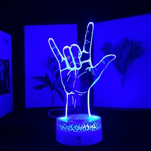 <span class=keywords><strong>Lampe</strong></span> <span class=keywords><strong>LED</strong></span> I Love U pour la décoration de la chambre d'enfant, <span class=keywords><strong>lampe</strong></span> <span class=keywords><strong>LED</strong></span> <span class=keywords><strong>manga</strong></span> 3D, alimentation tactile, cadeau d'anniversaire, dropshipping - Product Image 4