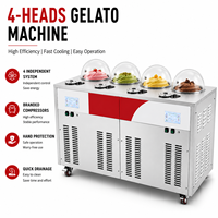 Nsf Ce Goedgekeurde Gelato Machine 4 Smaken Ijs Karnmachines Hoge Kwaliteit Top Churn Ijs Maker Ijs Churner