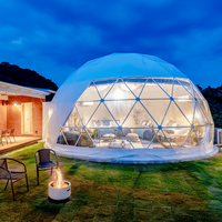 Tente d'événement, Barnum, Chapiteau, Gazebo, Auvent, Tente de glamping, Tentes dôme géodésiques commerciales en PVC, imperméables quatre saisons, en aluminium