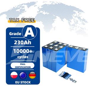 بطاريات ليثيوم فوسفات حديد أصلية جديدة من المخزون الأوروبي، درجة A، 230 أمبير ساعة، 280 أمبير ساعة، 3.2 فولت، خلايا بطارية للسيارات الكهربائية، 230 أمبير ساعة، 3.2 فولت، ليثيوم فوسفات حديد لأنظمة تخزين الطاقة 48 فولت - Product Image 1