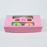 Boîte d'emballage personnalisée en gros pour desserts, pâtisseries, sushis, gâteaux, donuts avec fenêtre