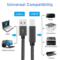 Kabel Printer USB 2.0 ke USB B 1m 2m 3m Panjang Kustom