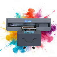Imprimante hybride à plat UV à jet d'encre ATUE avec 2 têtes XP600 automatique multicolore pour l'impression plastique/PVC/carte pour les petites entreprises