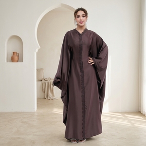 2026 Loriya New Eid Abaya Islamic Clothing Modest Women's Dresses Closed Abaya With Lace <strong>Kaftan</strong> Abaya Women Muslim Dress <strong>Summer</strong> - Product Image 1