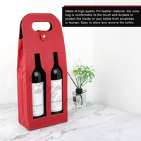 Sac de transport unique pour vin, sac de transport portable pour deux bouteilles, meilleur cadeau pour les amateurs de vin, sac à vin en cuir PU, cadeau