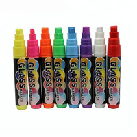 Touchcool — marqueur à liquide, marqueur effaçable et humide, 8 couleurs, pour verre et tableau noir