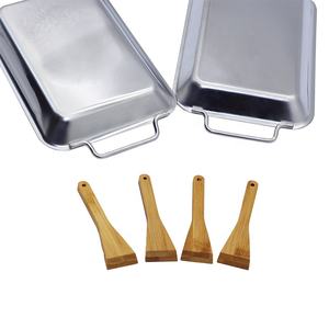 Mini poêle à fromage portable professionnel en acier inoxydable avec manche de spatule en bois - Product Image 5