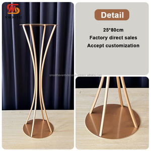Customize Size Gold Metal Flower <b>Stand</b> New Arrival SMOOTH Wedding Centerpieces for Parties Tall <b>Stand</b> for Flowers - Product Image 2