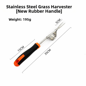 Stainless Steel Garden Weeding Tool Hand Weed Puller Weeder <b>Hook</b> with Rake and Shovel for Lawn and Garden - Product Image 6